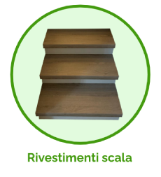 Rivestimento scala in legno